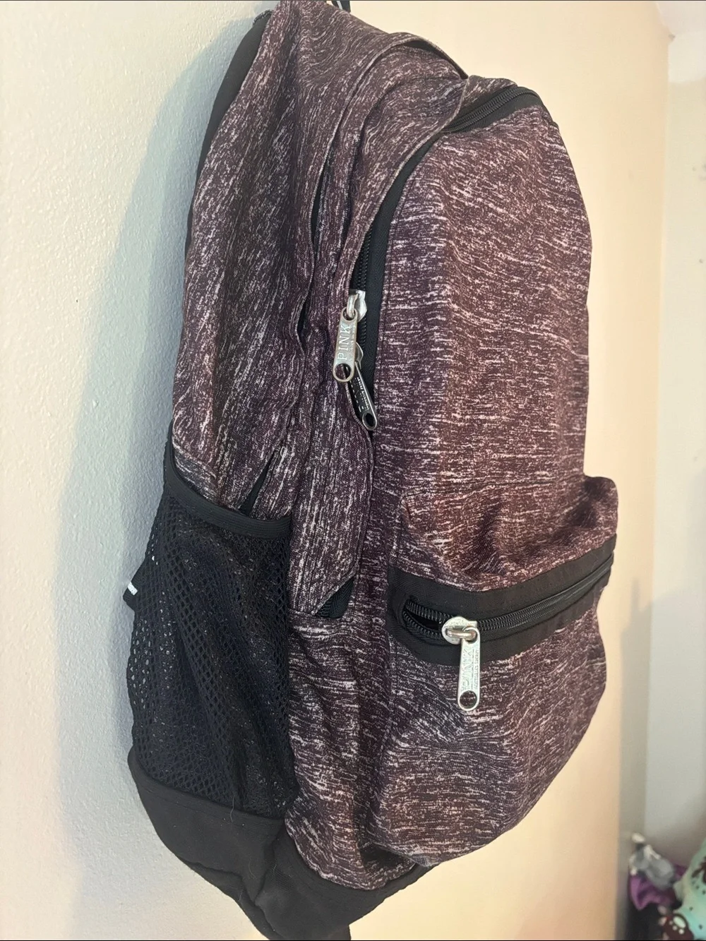 PINK Victoria's Secret Marled Burgundy/Black Men's Backpack